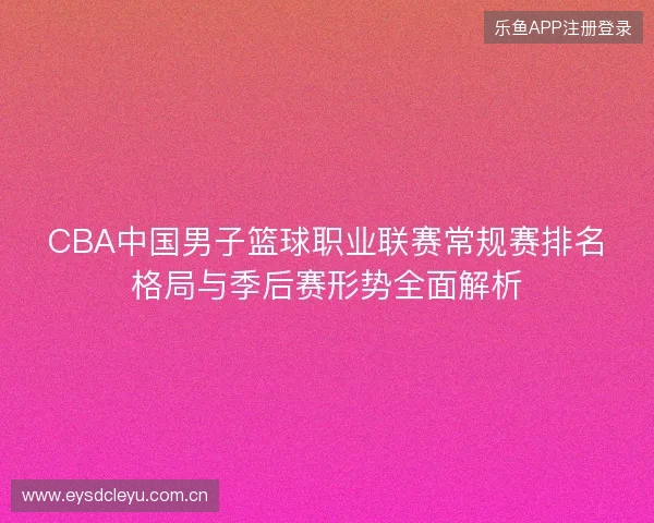 CBA中国男子篮球职业联赛常规赛排名格局与季后赛形势全面解析 CBA中国男子篮球职业联赛常规赛排名格局与季后赛形势全面解析