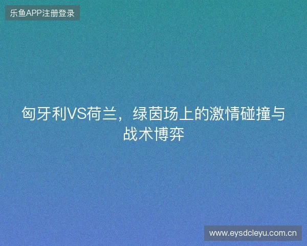 匈牙利VS荷兰，绿茵场上的激情碰撞与战术博弈